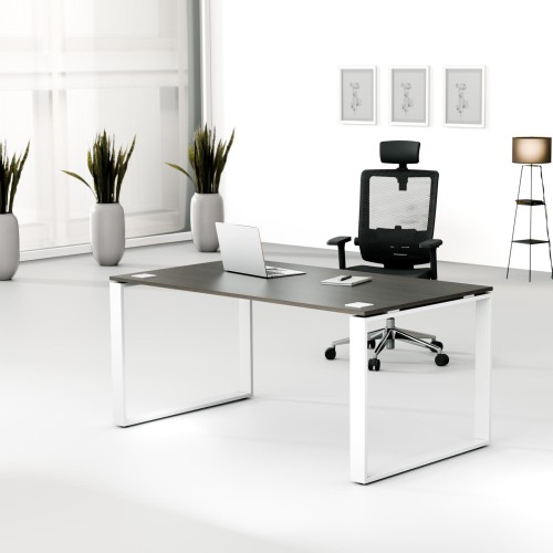 Aranżacja - Biurko MWB 1690 O | 160x90x74 | Creator, blat royal, stelaż biały