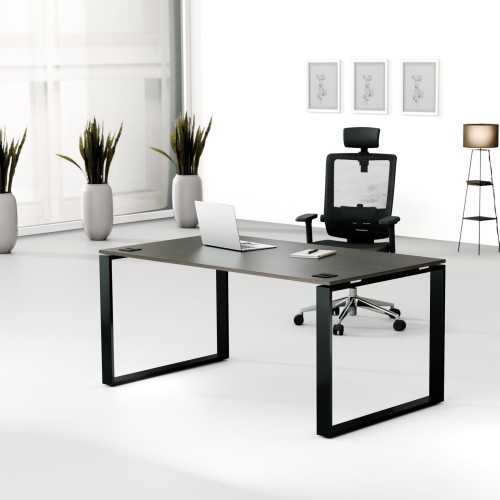 Aranżacja - Biurko MWB 1690 O | 160x90x74 | Creator, blat royal, stelaż czarny