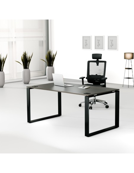 Aranżacja - Biurko MWB 1690 O | 160x90x74 | Creator, blat royal, stelaż czarny