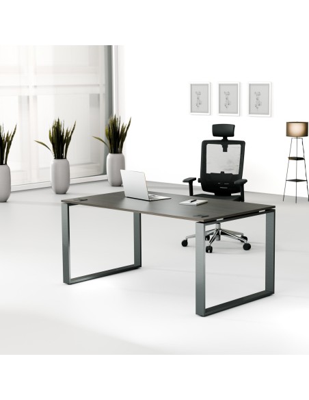 Aranżacja - Biurko MWB 1690 O | 160x90x74 | Creator, blat royal, stelaż antracyt