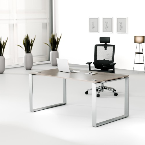 Aranżacja - Biurko MWB 1690 O | 160x90x74 | Creator, blat nobile, stelaż metalik