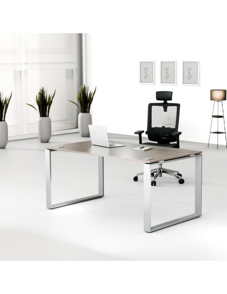 Aranżacja - Biurko MWB 1690 O | 160x90x74 | Creator, blat nobile, stelaż metalik