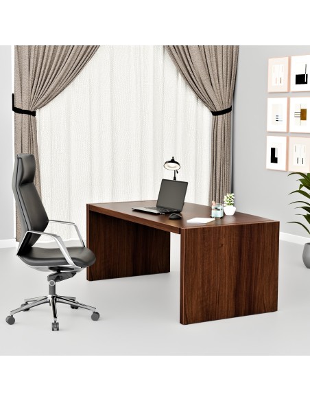 Biurko gabinetowe - MFB 1890 Z | Fundamental, kolor orzech