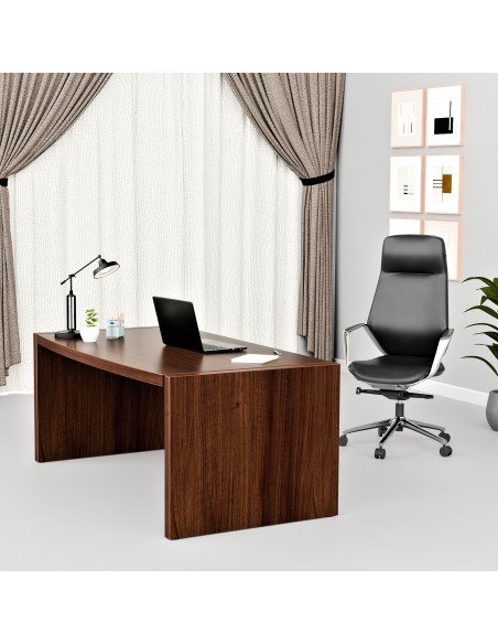 Biurko gabinetowe - MFB 1890 Z | Fundamental, kolor orzech