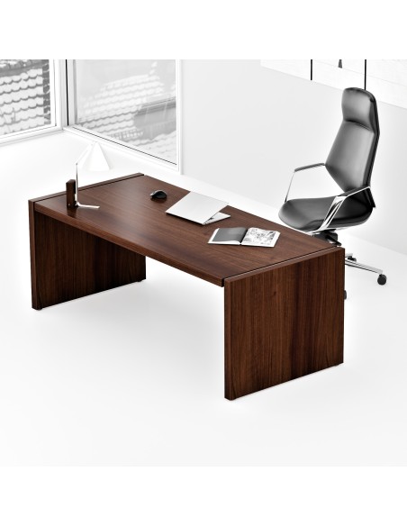 Biurko gabinetowe -  MFB 2090 | Fundamental, kolor orzech