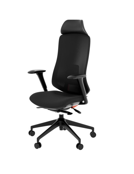 Ergonomiczne krzeslo Elite Five, wariant czarny-czerwony, kadr front