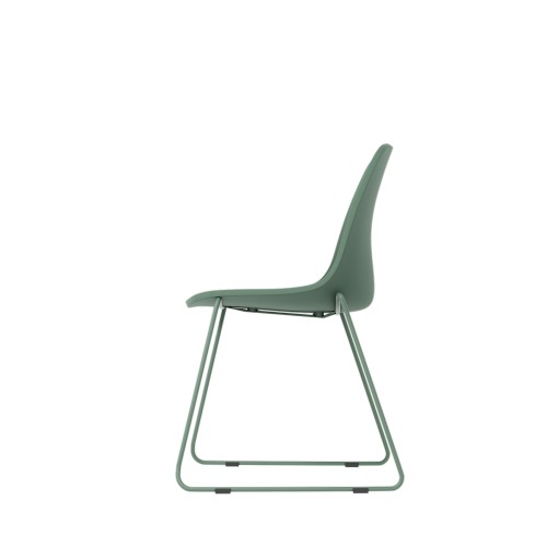 Krzesło konferencyjne Visit One - kadr bok, kolor brązowy