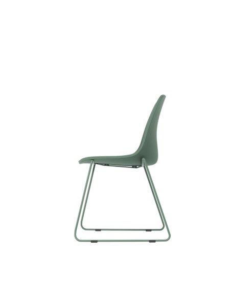 Krzesło konferencyjne Visit One - kadr bok, kolor brązowy