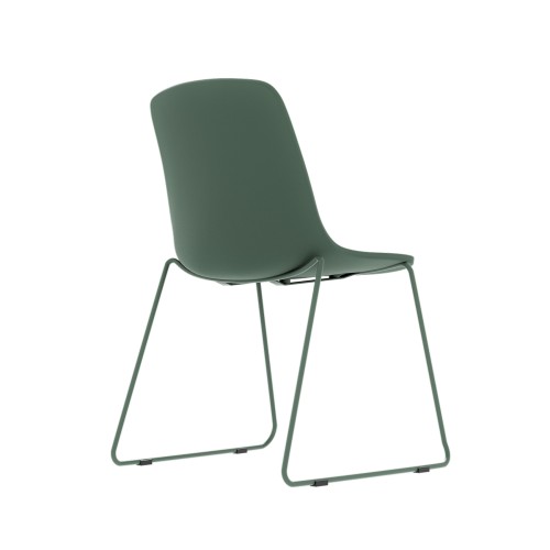 Krzesło konferencyjne Visit One - kadr tył, kolor brązowy