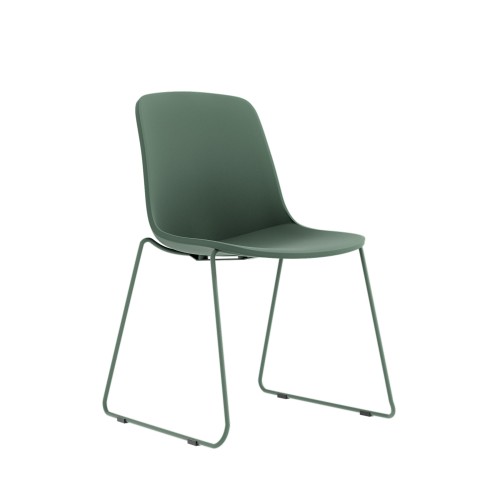 Krzesło konferencyjne Visit One - kadr przód, kolor brązowy