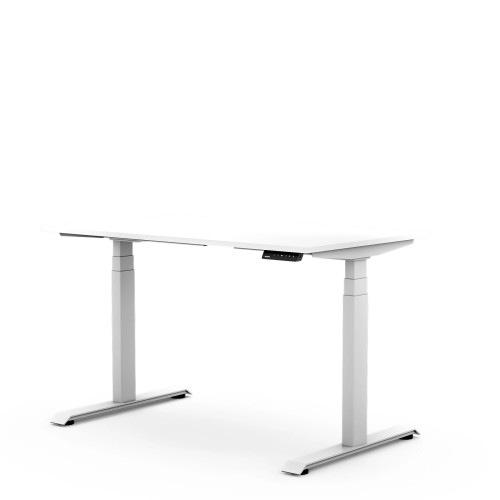 Biurko elektryczne ELITE 120, blat biały, stelaż biały