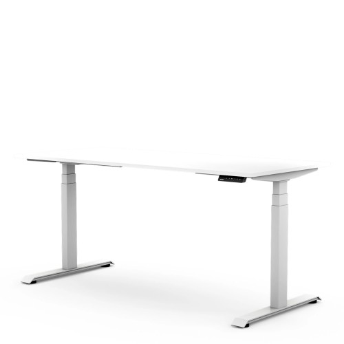 Biurko elektryczne ELITE 160, Blat biały, Stelaż biały