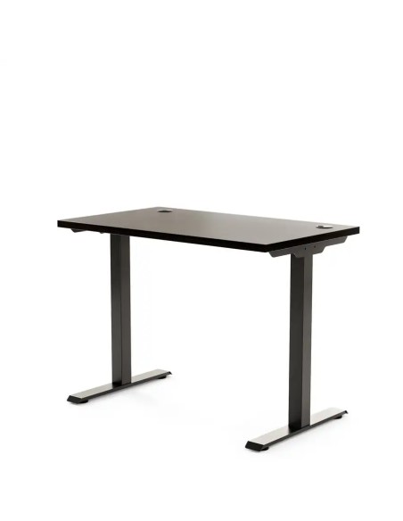 Biurko z metalowymi nogami 100x60| PRO-T, blat wenge, stelaż czarny