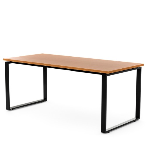 Biurko na nogach metalowych 180x80| PRO-O, stelaż czarny, blat buk