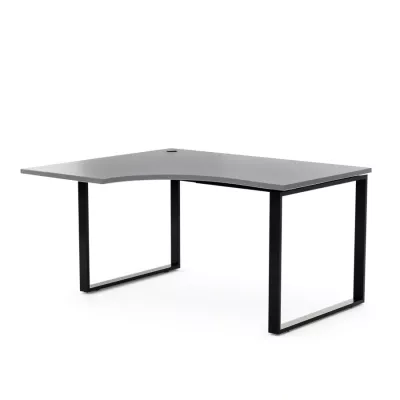 Biurko narożne na stelażu metalowym...