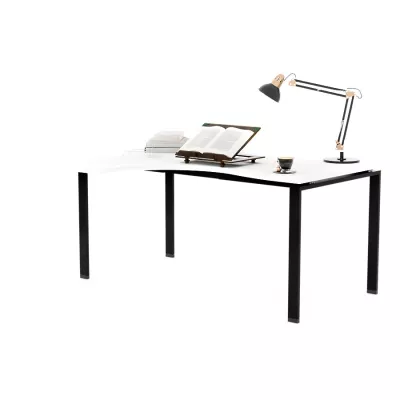 Biurko narożne na metalowej nodze...