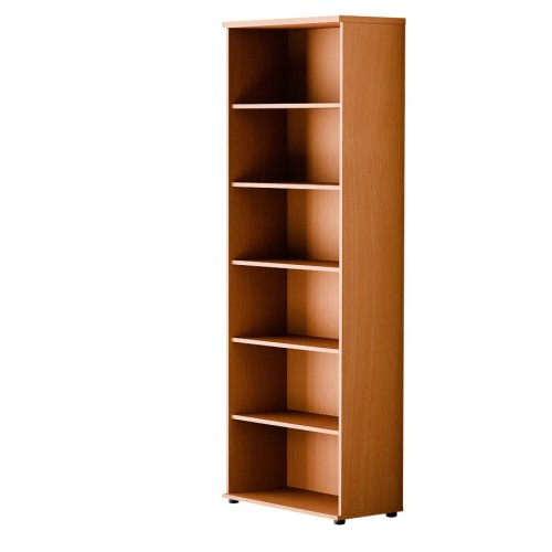 Regał biurowy 6OH, otwarty - MBS 680 | Em-Box, korpus buk, front buk