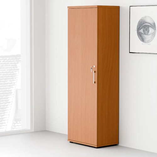 Aranżacja - Tania szafa biurowa na segregatory, zamykana,  5OH - MBS 565 L/P | Em-Box, korpus buk, front buk