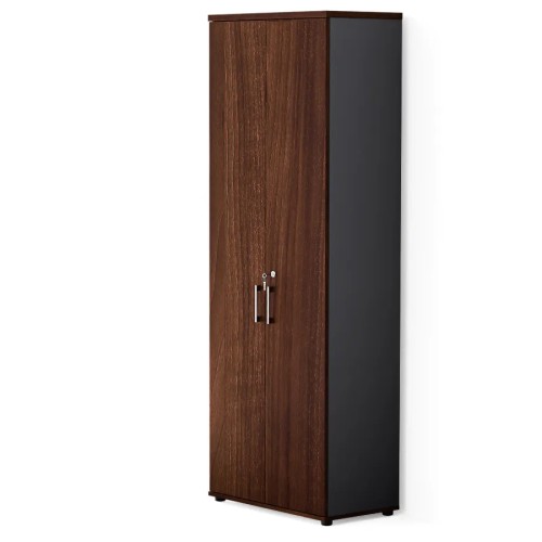 Szafa na dokumenty MP 686 | Premium, korpus antracyt, front orzech