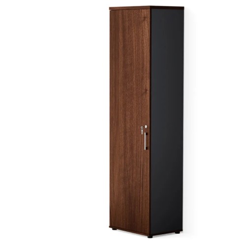 Szafa aktowa MP 666 | Premium, korpus antracyt, fronty orzech