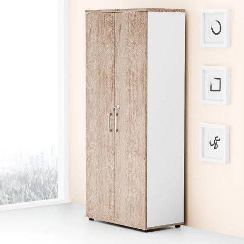 Aranżacja - Szafa aktowa MP 585 | Premium, korpus biały, front nobile