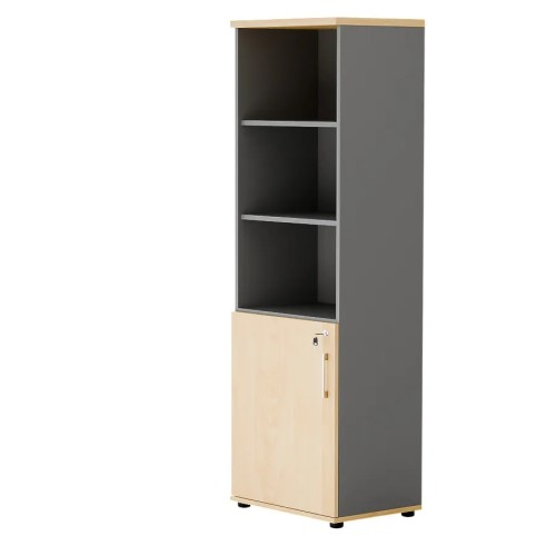 Szafa półotwarta MP 562 P/L | Premium, korpus popiel, front klon