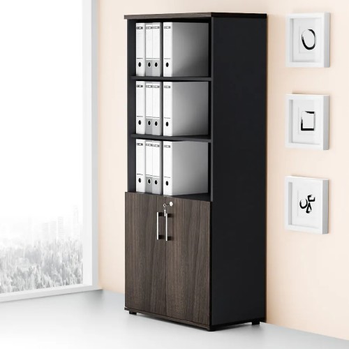 Dwudrzwiowa szafa półotwarta MP 582 5OH – nowoczesna i stylowa | Premium