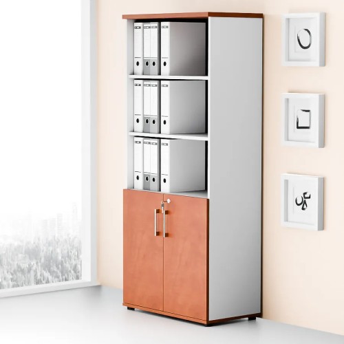 Dwudrzwiowa szafa półotwarta MP 582 5OH – nowoczesna i stylowa | Premium