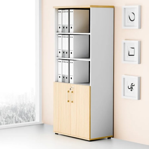 Dwudrzwiowa szafa półotwarta MP 582 5OH – nowoczesna i stylowa | Premium