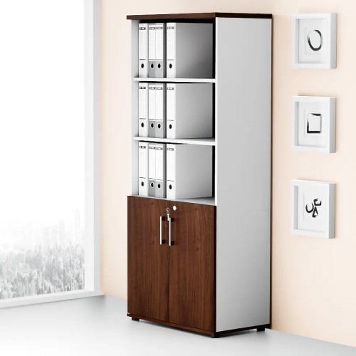 Dwudrzwiowa szafa półotwarta MP 582 5OH – nowoczesna i stylowa | Premium