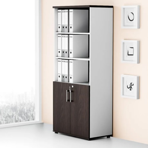 Dwudrzwiowa szafa półotwarta MP 582 5OH – nowoczesna i stylowa | Premium