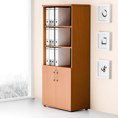 Dwudrzwiowa szafa półotwarta MP 582 5OH – nowoczesna i stylowa | Premium