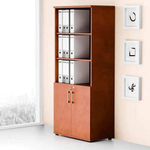 Dwudrzwiowa szafa półotwarta MP 582 5OH – nowoczesna i stylowa | Premium