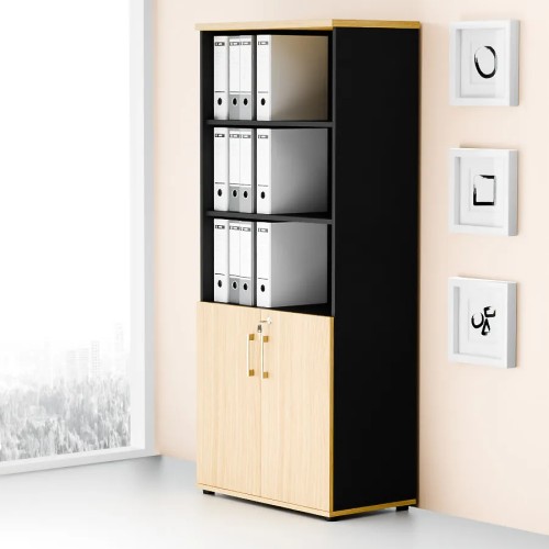 Dwudrzwiowa szafa półotwarta MP 582 5OH – nowoczesna i stylowa | Premium