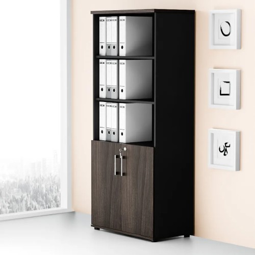 Dwudrzwiowa szafa półotwarta MP 582 5OH – nowoczesna i stylowa | Premium