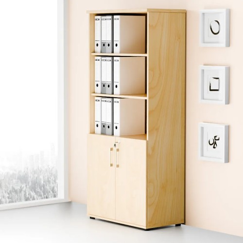 Dwudrzwiowa szafa półotwarta MP 582 5OH – nowoczesna i stylowa | Premium