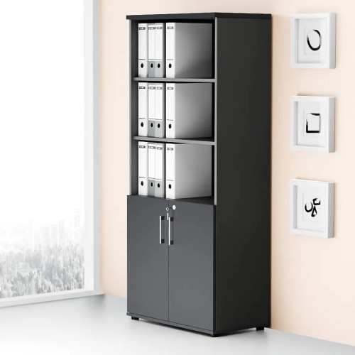 Dwudrzwiowa szafa półotwarta MP 582 5OH – nowoczesna i stylowa | Premium