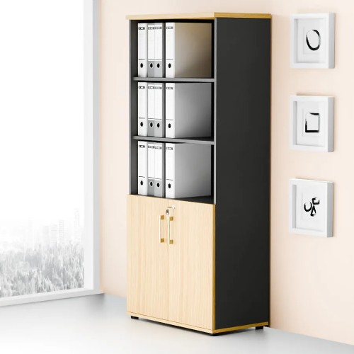 Dwudrzwiowa szafa półotwarta MP 582 5OH – nowoczesna i stylowa | Premium