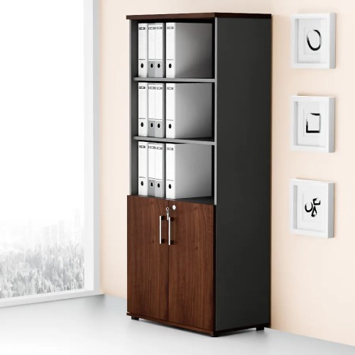 Dwudrzwiowa szafa półotwarta MP 582 5OH – nowoczesna i stylowa | Premium