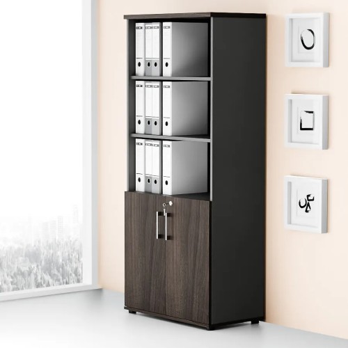 Dwudrzwiowa szafa półotwarta MP 582 5OH – nowoczesna i stylowa | Premium