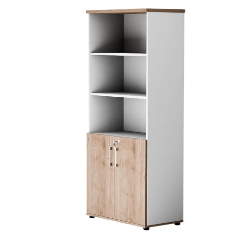 Dwudrzwiowa szafa półotwarta MP 582 5OH – nowoczesna i stylowa | Premium