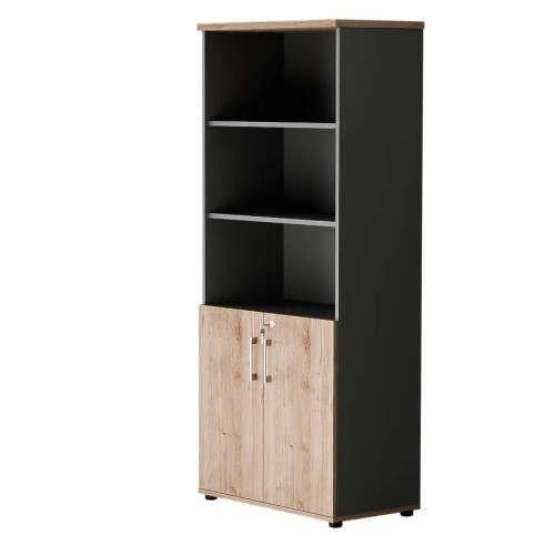 Dwudrzwiowa szafa półotwarta MP 582 5OH – nowoczesna i stylowa | Premium