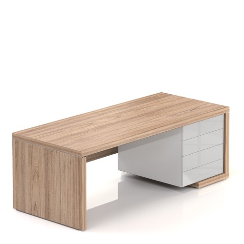 Biurko gabinetowe z kontenerkiem MLB 2085 P Lineart | 200 x 85 x 75 | Azco