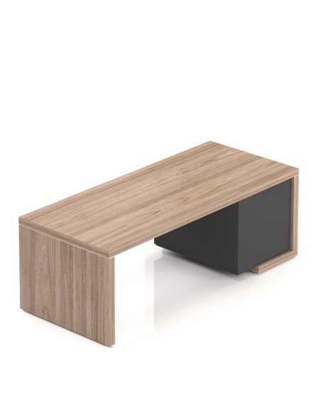 Biurko gabinetowe z kontenerkiem MLB 1885 P Lineart | 180 x 85 x 75 | Azco