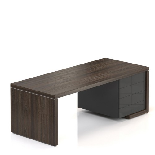 Biurko gabinetowe z kontenerkiem MLB 1885 P Lineart | 180 x 85 x 75 | Azco