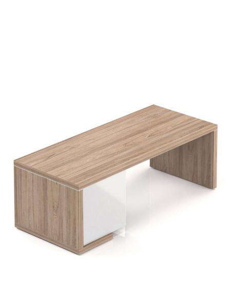 Biurko gabinetowe z kontenerkiem MLB 1685 L Lineart | 180 x 85 x 75 | Azco