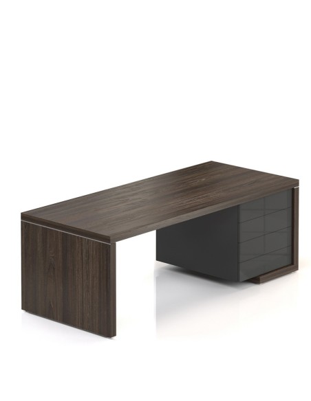 Biurko gabinetowe z kontenerkiem MLB 1685 P Lineart | 160 x 85 x 75 | Azco