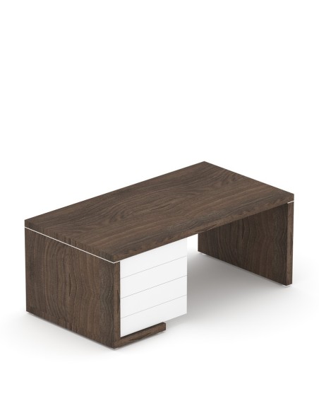 Biurko gabinetowe z kontenerkiem MLB 1685 L Lineart | 160 x 85 x 75 | Azco