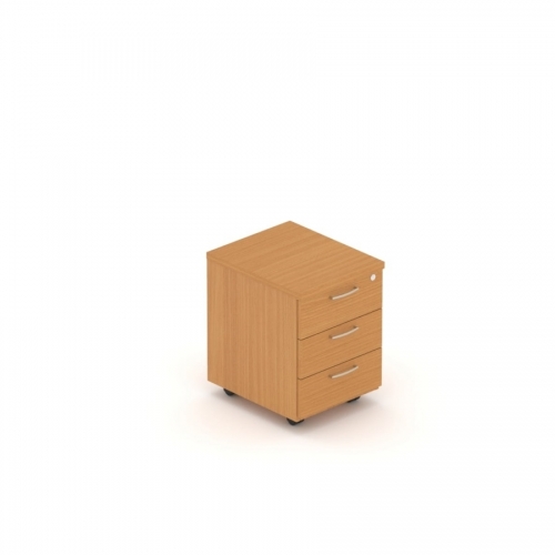 Kontenerek mobilny do biurka, 59x43 cm, z szufladami, kolor buk | MBKS 30
