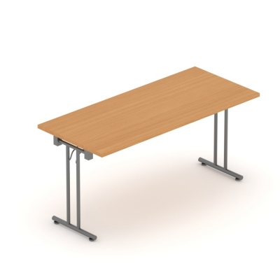 Stół do biura i sali konferencyjnej, 160x70 cm, prostokątny, składany, buk/antracyt | MBPST 16
